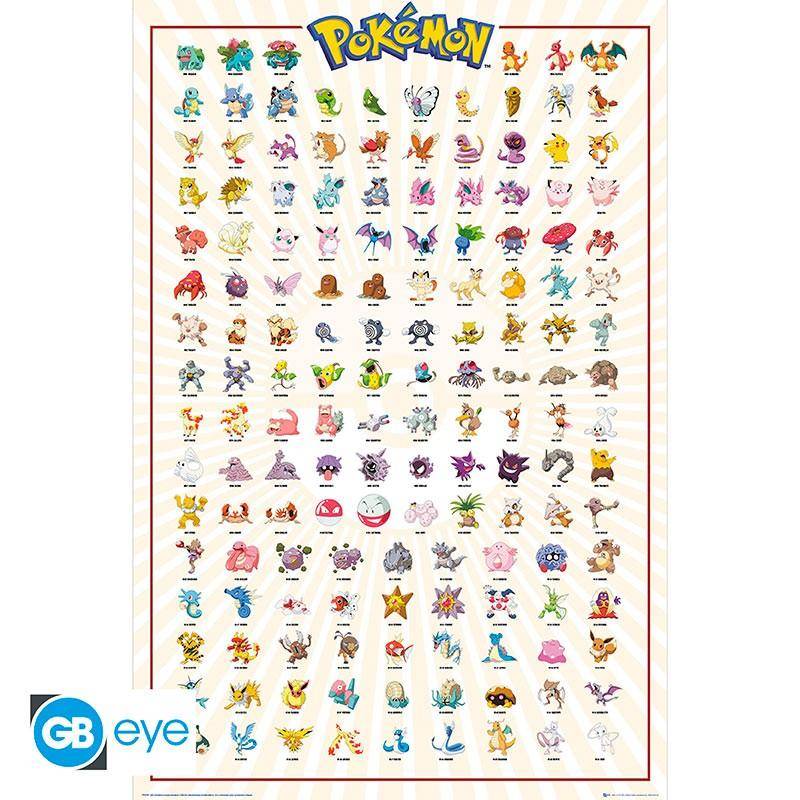 Pokémon - Poster Kanto (Französisch) - 91,5 x 61 cm