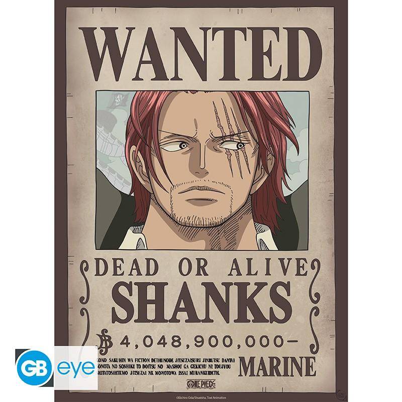 One Piece - Poster Doppelpack Wanted Shanks & Blackbeard - 52 x 38 cm