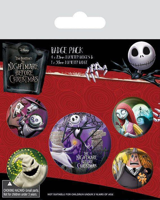 Nightmare before Christmas - Button Set Charaktere