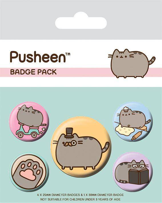 Pusheen - Button Set Katzen