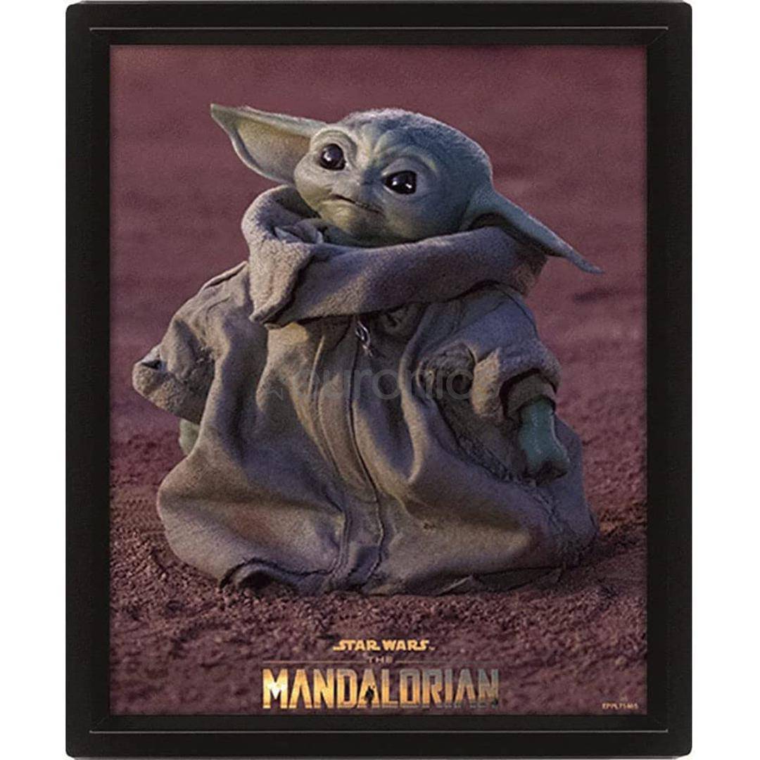 Star Wars - 3D Effekt Poster Grogu - 26 x 20 cm