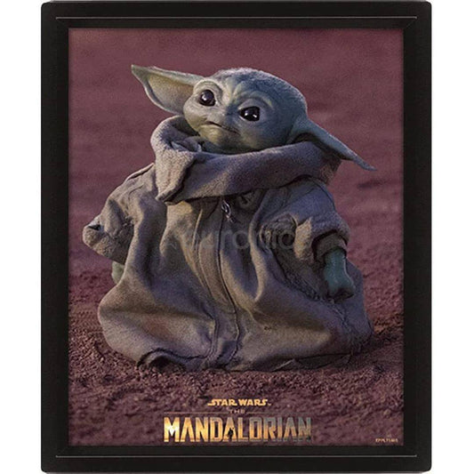 Star Wars - 3D Effekt Poster Grogu - 26 x 20 cm