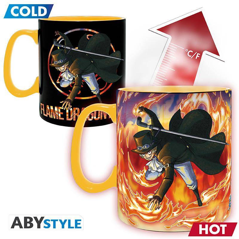 One Piece - Tasse mit Thermoeffekt Luffy & Sabo - 460 ml