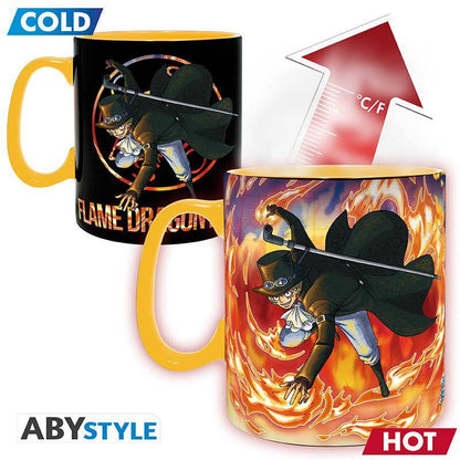 One Piece - Tasse mit Thermoeffekt Luffy & Sabo - 460 ml