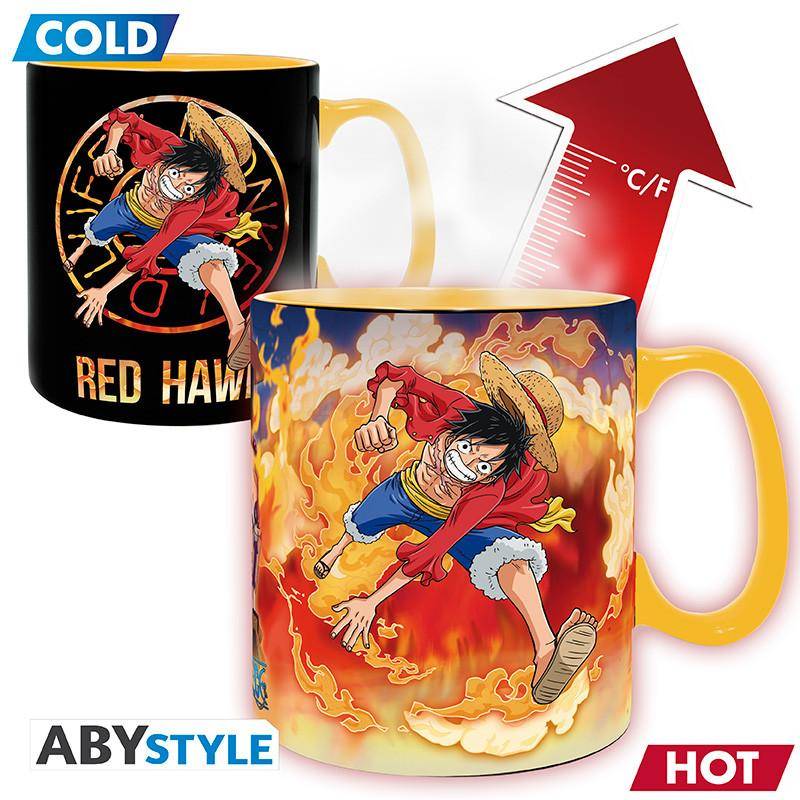 One Piece - Tasse mit Thermoeffekt Luffy & Sabo - 460 ml