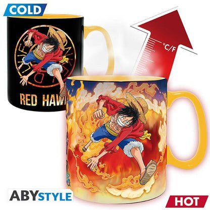 One Piece - Tasse mit Thermoeffekt Luffy & Sabo - 460 ml