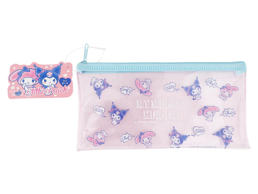 Sanrio - Kosmetiktasche Glitzer My Melody & Kuromi - 200 x 100 mm - JPN