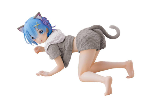 Re:Zero - Statue Rem Cat Roomwear ver. - 13 cm - JPN