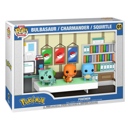 Pokemon Pop! - Bisasam / Glumanda / Schiggy Starter Set Diorama 01 - 33cm