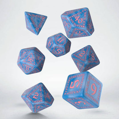 Q Workshop - Würfel Set RPG Runic - Gletscher & Pink - 7