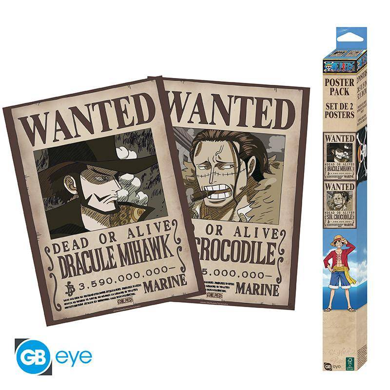 One Piece - Poster Doppelpack Crocodile & Mihawk - 52 x 38 cm
