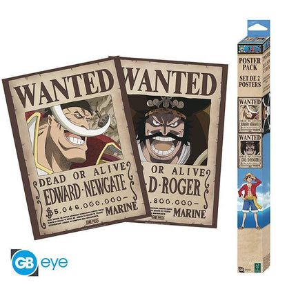 One Piece - Poster Doppelpack Wanted Roger & Whitebeard - 52 x 38 cm