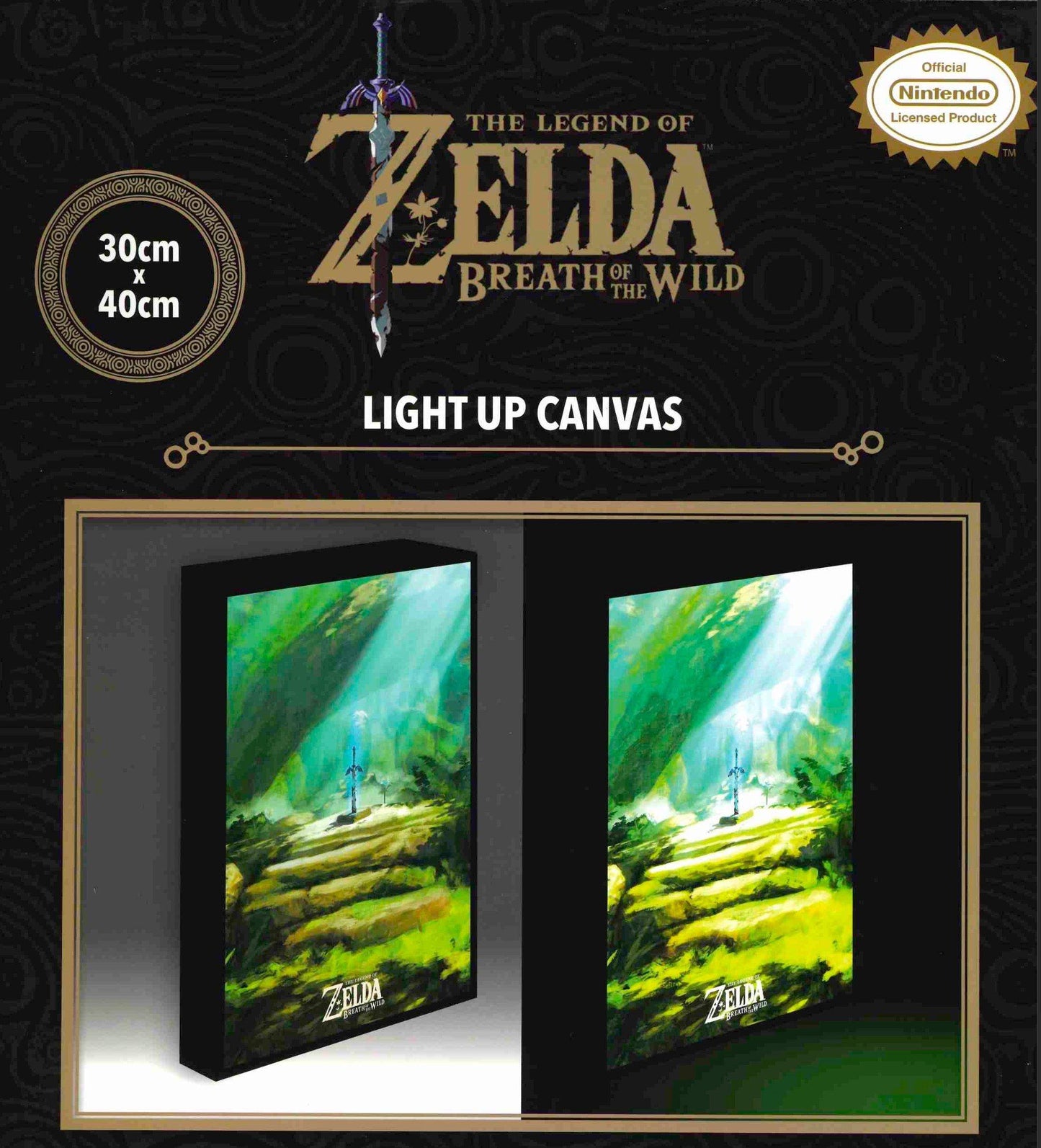 The Legend Of Zelda – Beleuchtete Leinwand The Legend Of Zelda Breath Of The Wild - 30 x 40 cm