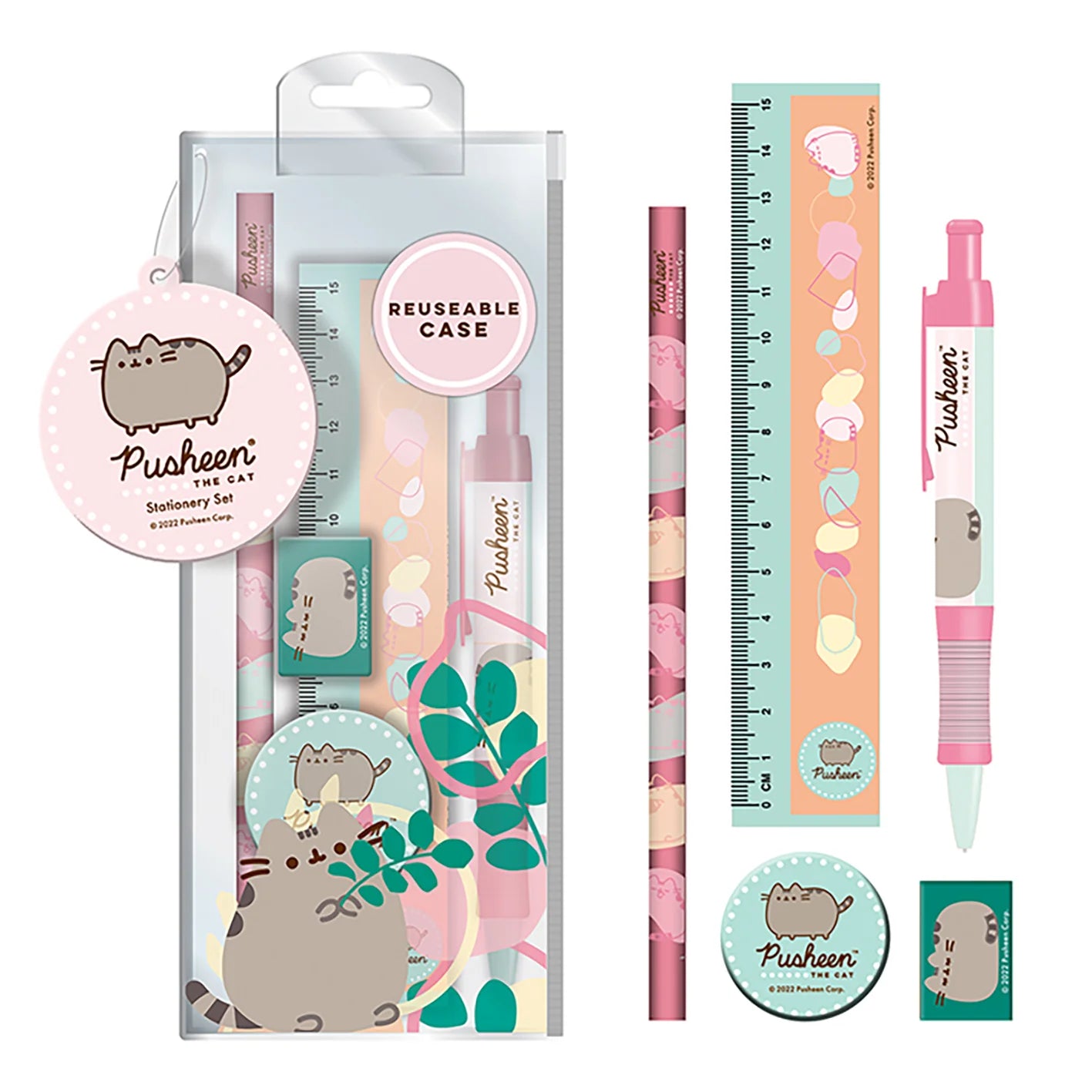 Pusheen - Schreibwaren Set Blumen (5 Teile)