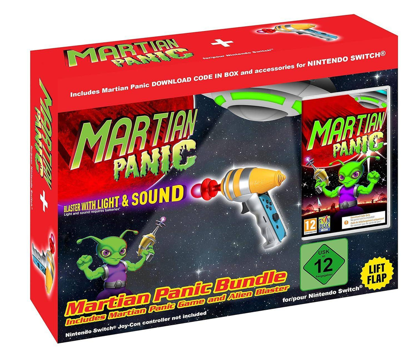 Switch - Martian Panic Download Code + Alien Blaster (Sealed)