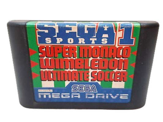 SMD - SEGA Sports 1 Super Monaco Wimbledon Ultimate Soccer - Nur Modul (Gebraucht)