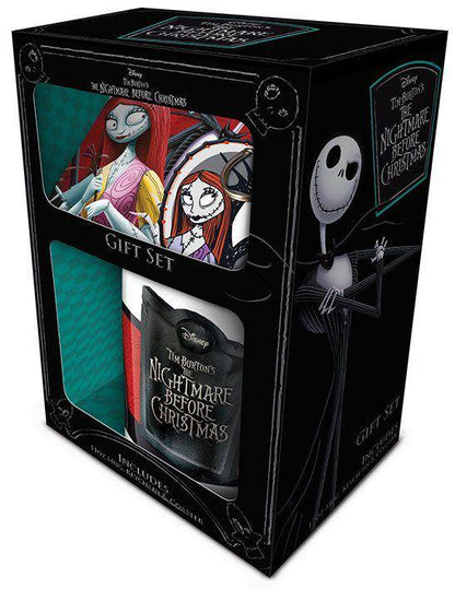 Nightmare before Christmas - Geschenkset Jack & Sally - Tasse, Untersetzer & Schlüsselanhänger