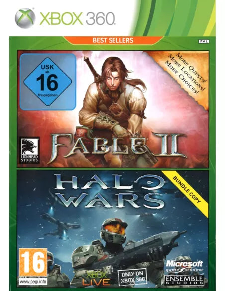 XBOX 360 - Fable 2 + Halo Wars (Gebraucht)