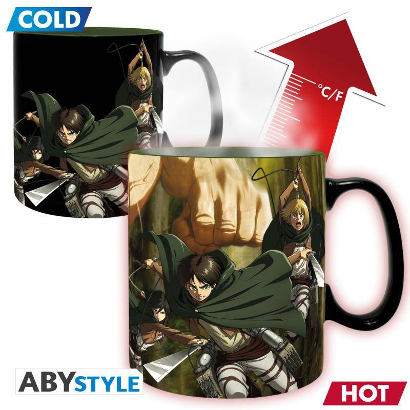 Attack On Titan - Tasse mit Thermoeffekt Gruppe - 460ml