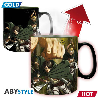 Attack On Titan - Tasse mit Thermoeffekt Gruppe - 460ml