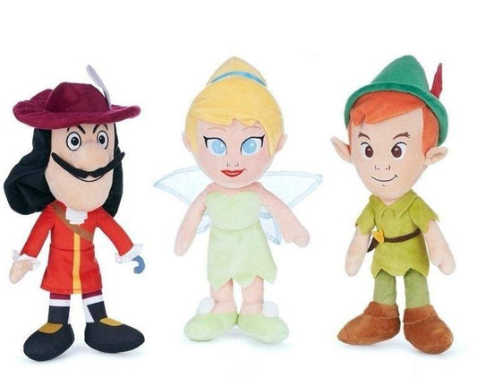 Disney - Plüsch Peter Pan / Captain Hook / Tinker Bell - 35 cm