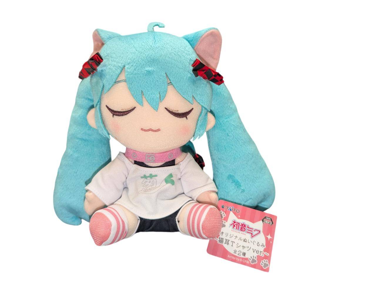 Hatsune Miku - Plüsch Cat ears T-shirt ver. A - 20 cm - JPN