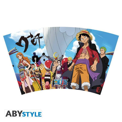 One Piece - Trinkbecher mit Strohhalm Strohhut Piraten - 470 ml