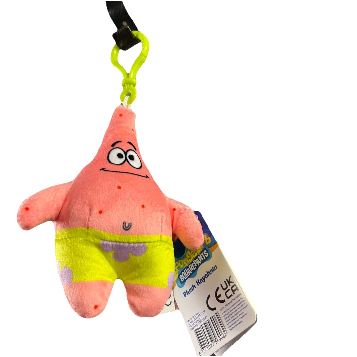 SpongeBob Schwammkopf - Plüsch Schlüsselanhänger Patrick Star - 13 cm