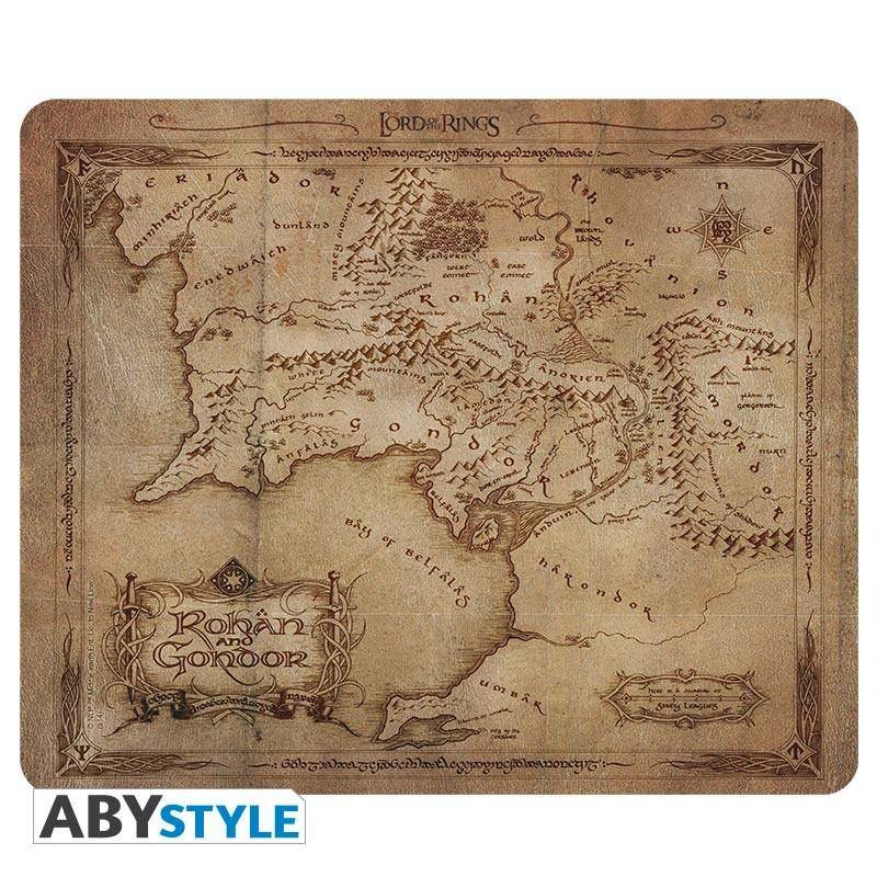 Der Herr der Ringe - Mousepad Karte Mittelerde - 23,5 x 19,5 cm