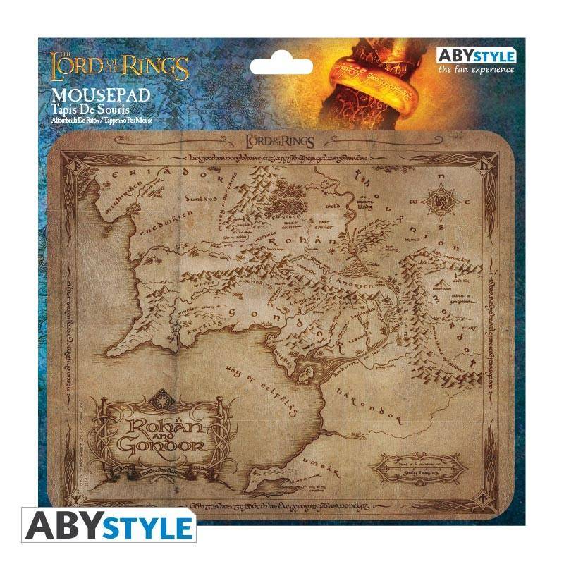 Der Herr der Ringe - Mousepad Karte Mittelerde - 23,5 x 19,5 cm