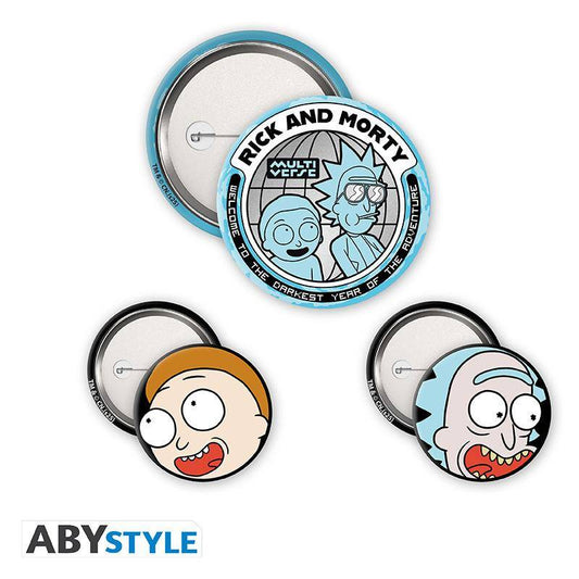Rick and Morty  - Button Set Charaktere