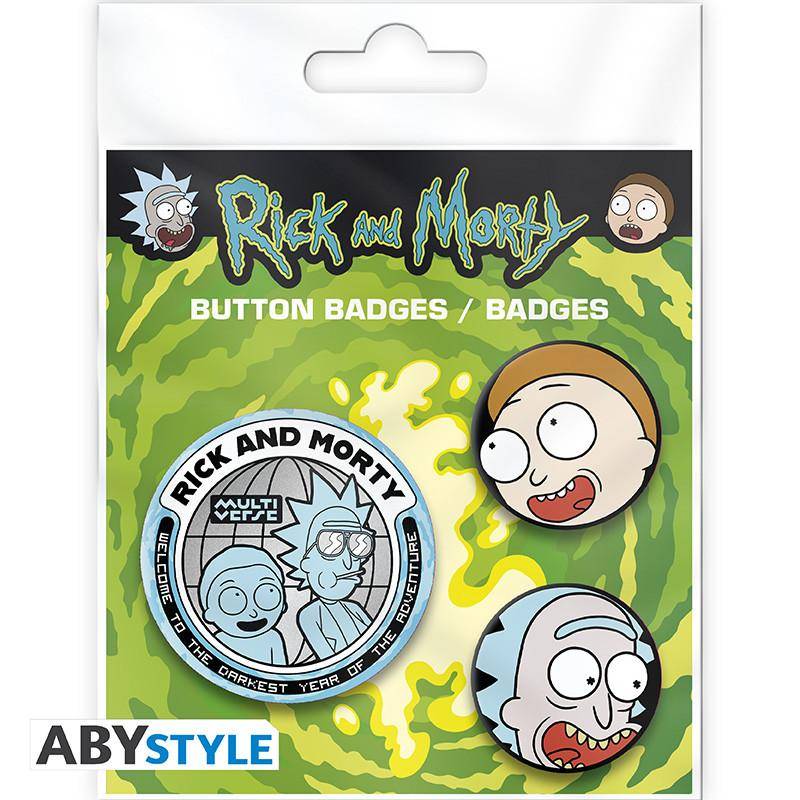 Rick and Morty  - Button Set Charaktere