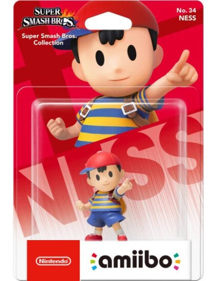 Amiibo - Super Smash Bros. Collection No. 34 Ness - Mit OVP (Sealed)