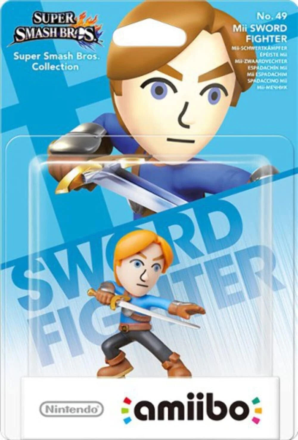 Amiibo - Super Smash Bros. Collection No.49 Mii Schwertkämpfer - Mit OVP (Sealed)