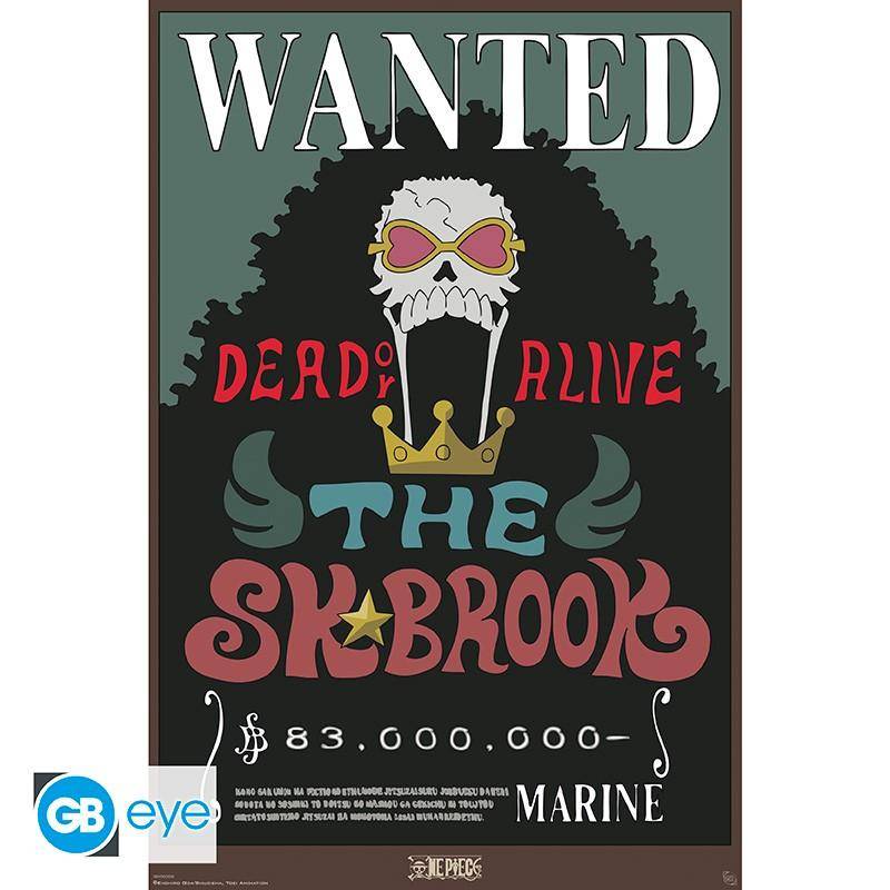 One Piece - Poster Wanted Brook - 91,5 x 61 cm