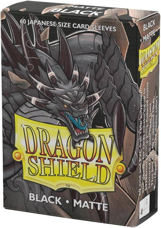 Dragon Shield - Kartenhüllen Japanische Größe - Schwarz Matt - 60 Stk