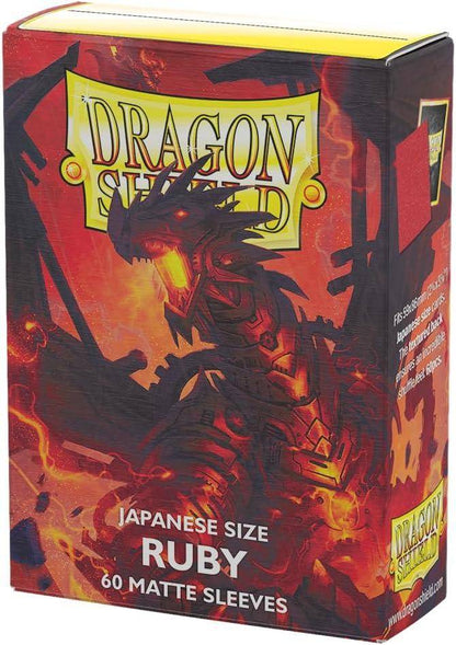 Dragon Shield - Kartenhüllen Japanische Größe - Rubin-Rot Matt - 60 Stk