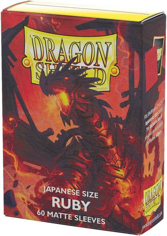 Dragon Shield - Kartenhüllen Japanische Größe - Rubin-Rot Matt - 60 Stk