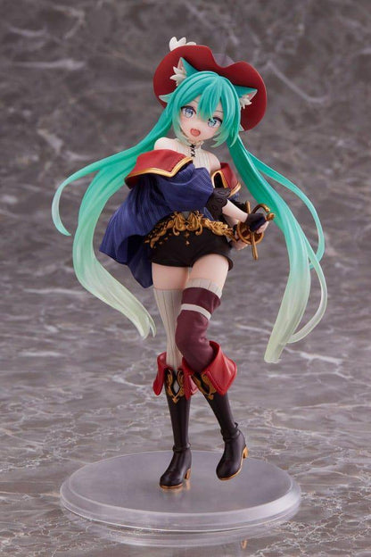 Hatsune Miku - Statue Hatsune Miku Wonderland Gestiefelte Kater - 18 cm