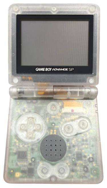 Game Boy Advance SP - Konsole - Custom Design - Transparent/Glow in the Dark (Gebraucht)