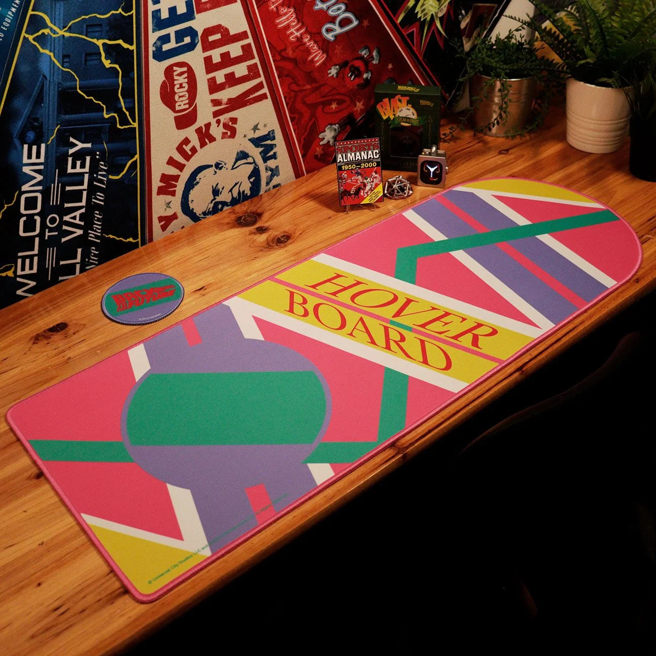 Zurück in die Zukunft - Mousepad + Untersetzer Hover Board - 80 x 30 cm