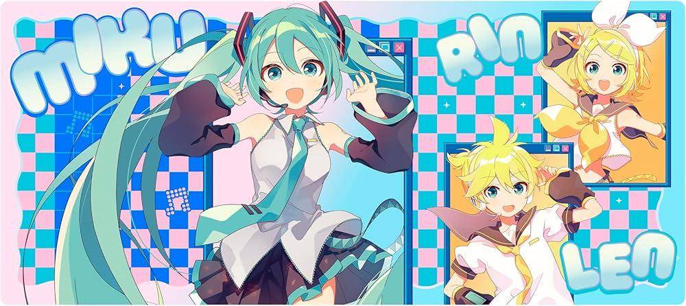 Hatsune Miku - Mousepad Miku & Friends - 90 x 40 cm