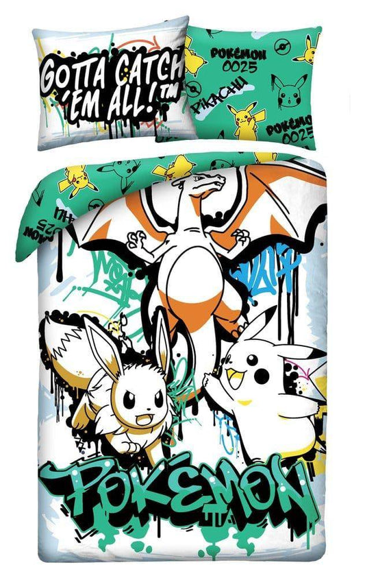 Pokémon - Bettwäsche Set Graffiti - 140 x 200 cm / 70 x 90 cm