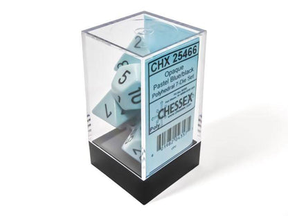 Chessex - Würfelset Pastel Blue/Black - 7 Stk