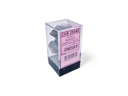 Chessex - Würfelset Black/Pink - 7 Stk
