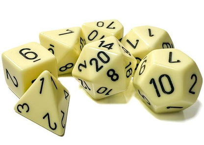 Chessex - Würfelset Pastel Yellow/Black - 7 Stk