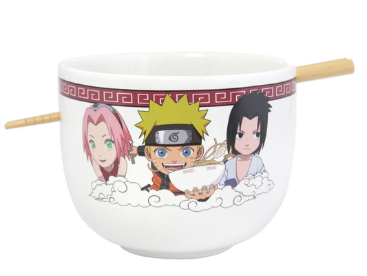 Naruto - Schüssel mit Essstäbchen Sakura, Naruto & Sasuke - 414 ml