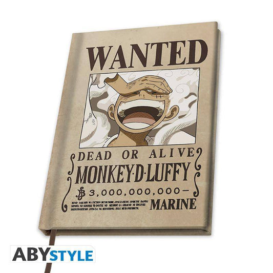 One Piece - Notizbuch Wanted Ruffy Gear 5 - A5