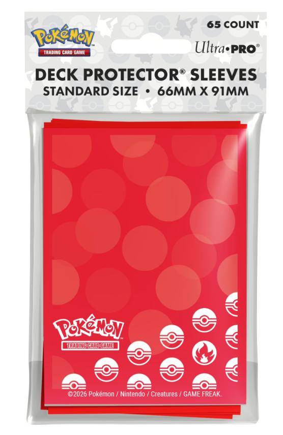 Pokemon - Kartenhüllen Standart Größe Feuer - 65 Stk
