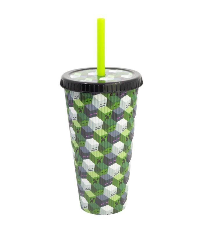 Minecraft - Becher mit Strohhalm Minecraft - 790 ml